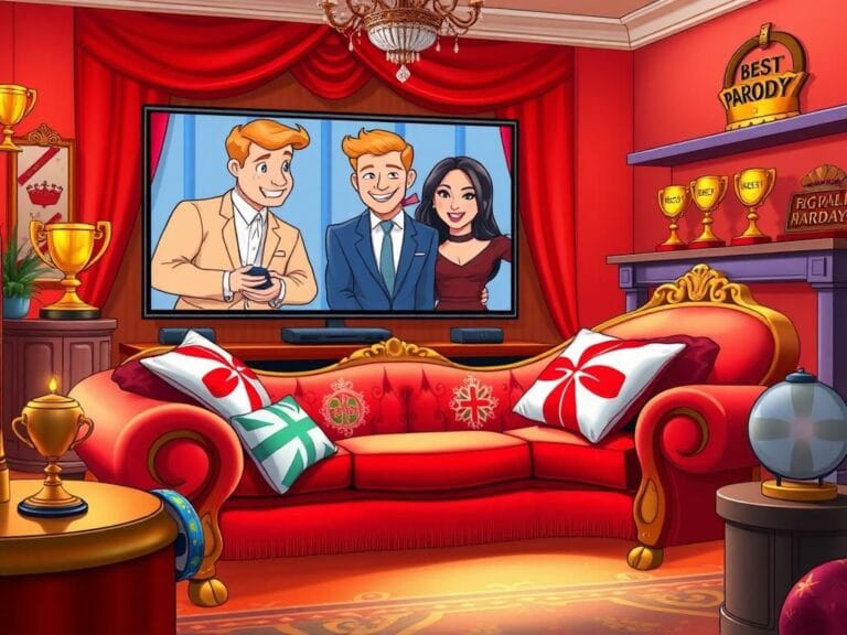 Flick International Animated depiction of Prince Harry and Meghan Markle in a humorous scene from Family Guy.