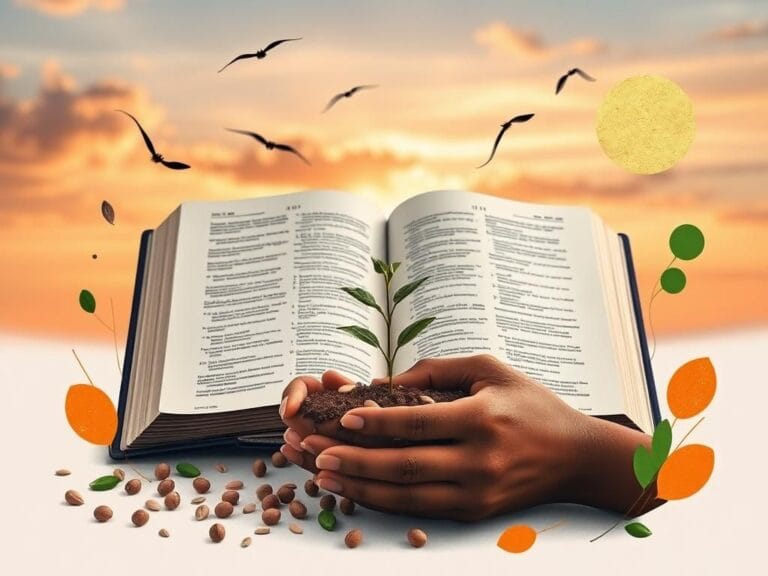 Flick International An open Bible fluttering in the wind against a sunset-colored sky, symbolizing faith and social justice.