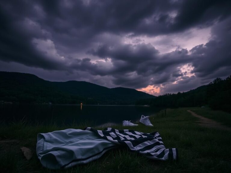 Flick International Abandoned clothing by Lake George, suggesting a missing child situation