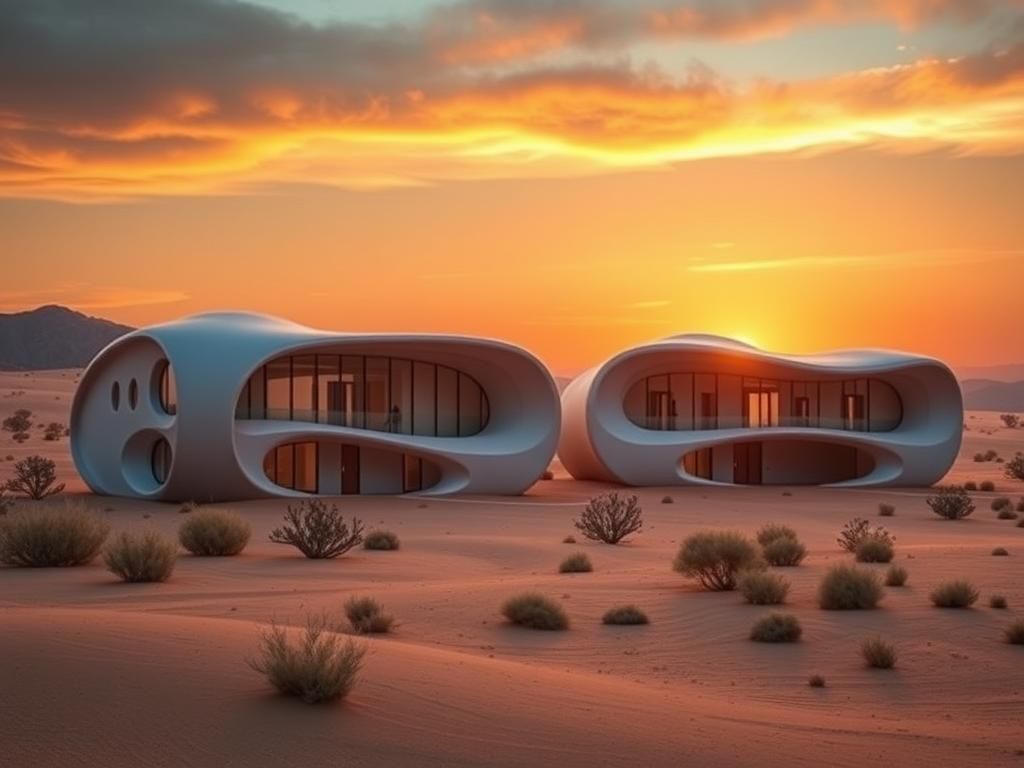 Flick International Futuristic 3D-printed school buildings inspired by desert dunes