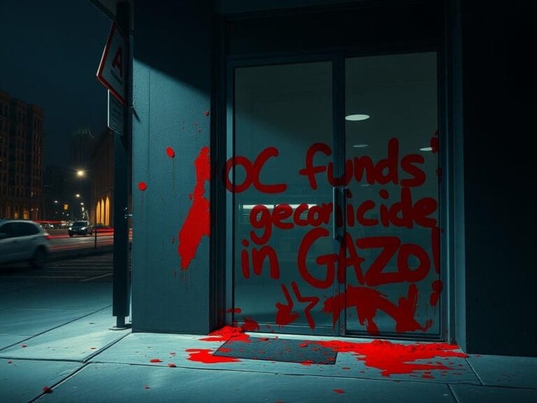 Flick International Vandalized campaign office of Rep. Alexandria Ocasio-Cortez with anti-Israel graffiti