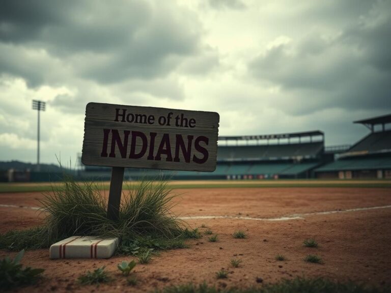 Flick International A vintage baseball scene with a worn field and old stadium backdrop