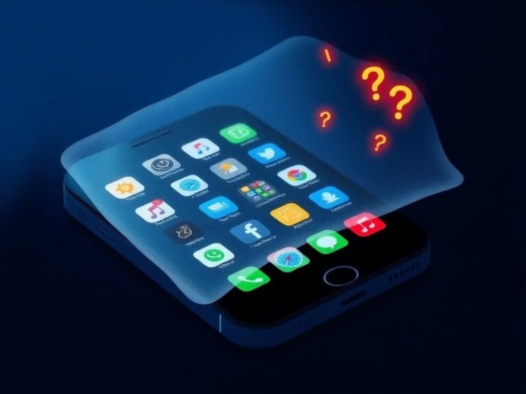 Flick International Abstract illustration of a smartphone screen overlaid with a ghostly layer symbolizing deceptive permissions