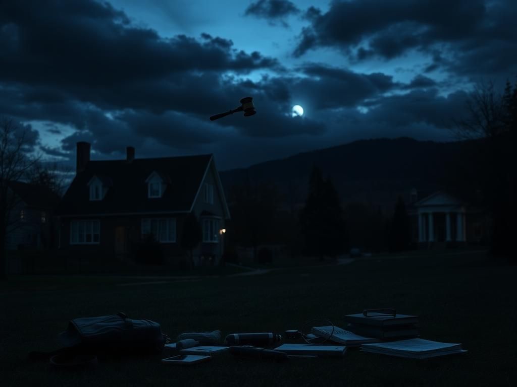 Flick International Empty university campus at dusk, symbolizing tension and unease related to the Idaho murders case