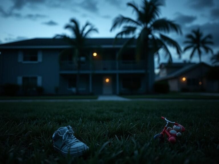 Flick International An empty pair of children's sneakers and a teddy bear in a quiet Naples residential area