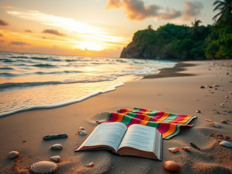Flick International Serene beach scene at Playa Grande de Cocles in Costa Rica with waves and beach towel