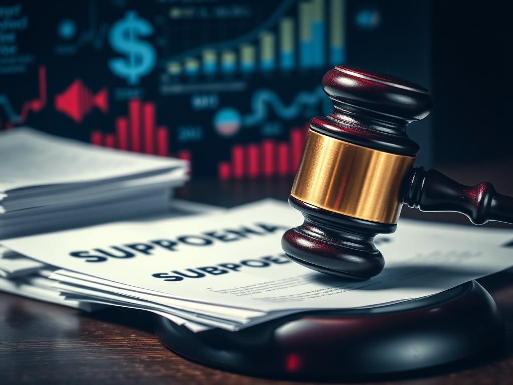 Flick International Close-up of a gavel striking a desk, symbolizing legal authority and subpoenas.