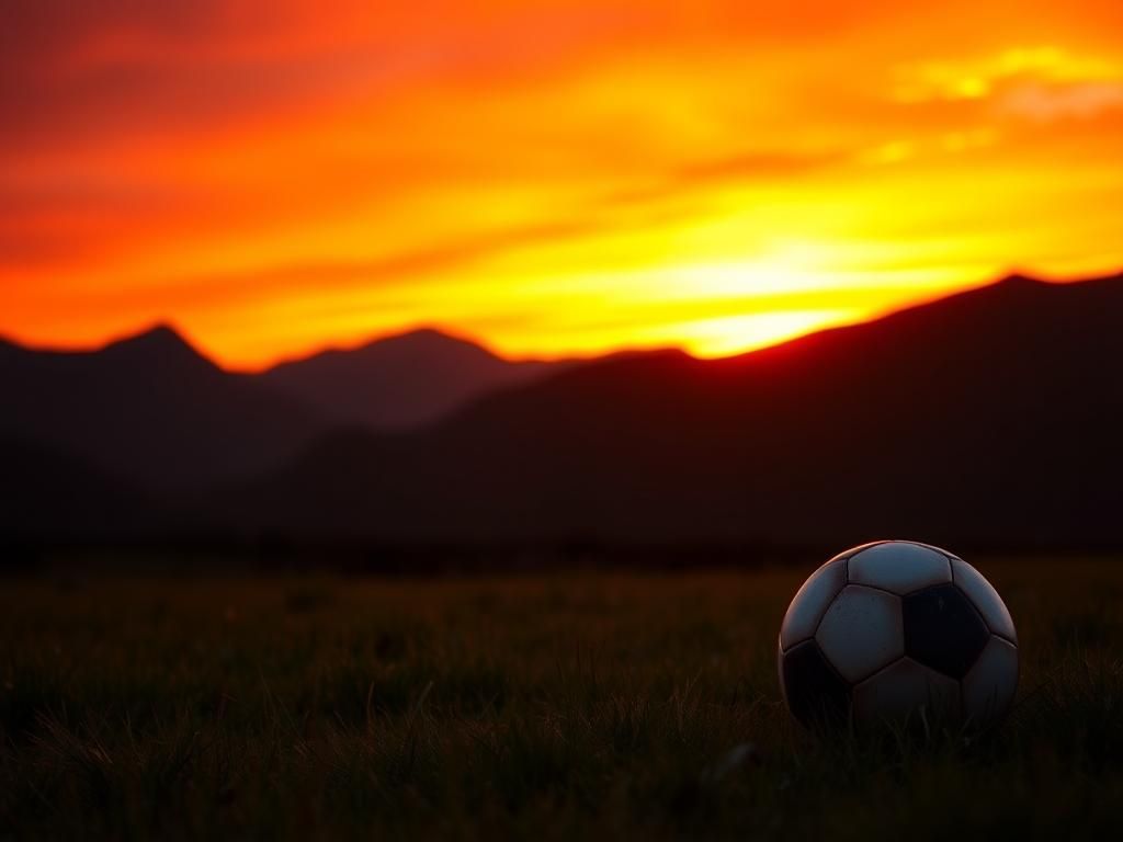 Flick International A serene sunset over the Colorado mountains with a symbolic ultimate frisbee disc hovering above a grassy field.