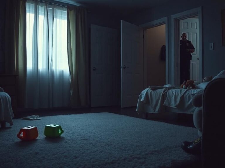 Flick International Dimly lit living room in a Portland home reflecting a recent tragedy