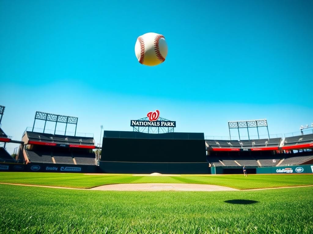 Flick International Jacob Young leaps to rob a home run above the outfield wall at Nationals Park