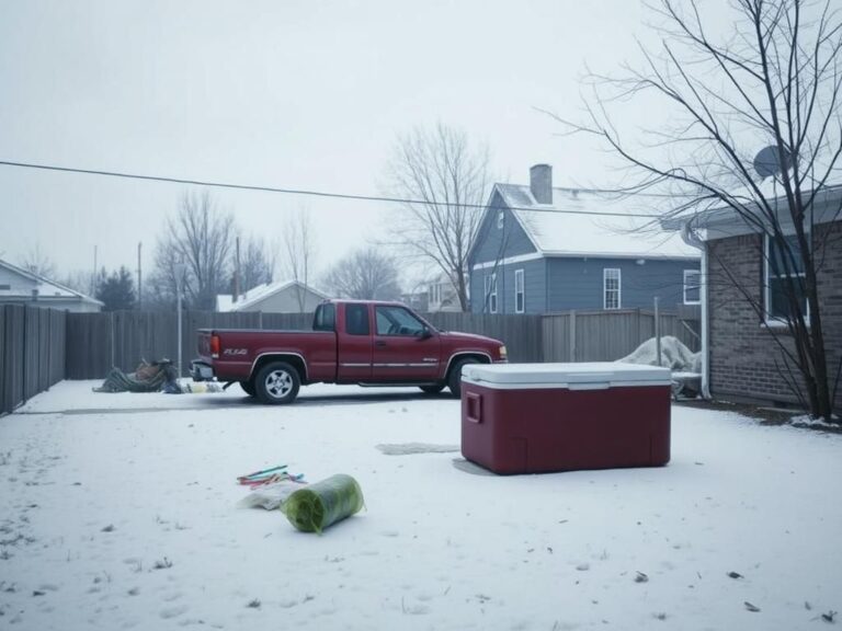 Flick International Frosted suburban backyard in Kansas City depicting a tragic scene related to drug overdoses