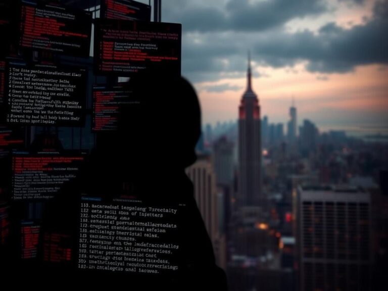 Flick International A shadowy figure surrounded by chaotic digital screens representing online extremism.