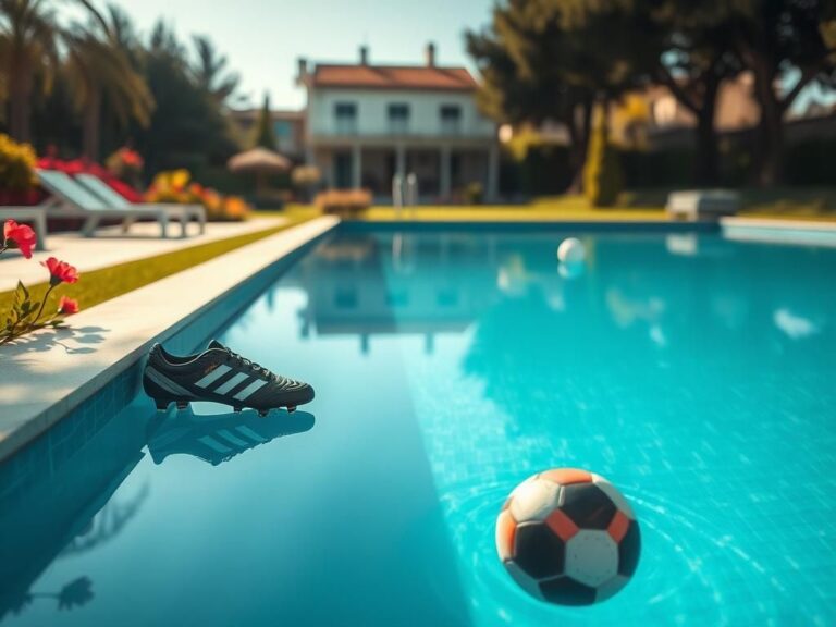 Flick International Serene swimming pool scene reflecting clear blue sky in Greece