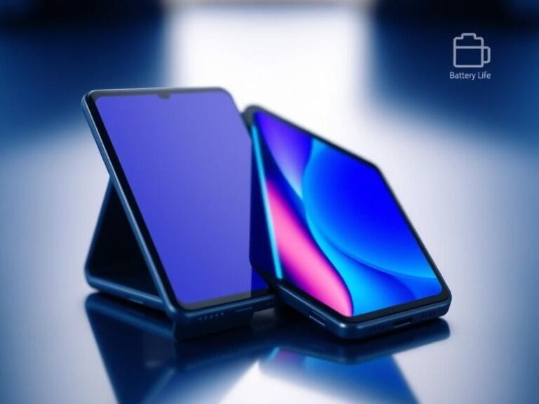 Flick International Close-up view of two foldable smartphones showcasing innovative design and features.