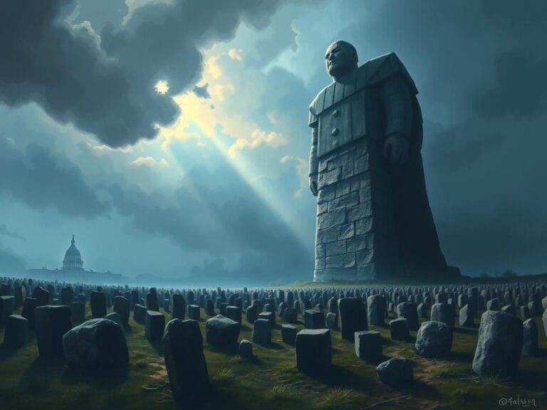 Flick International Abstract representation of Goliath overshadowing small stones symbolizing Davids