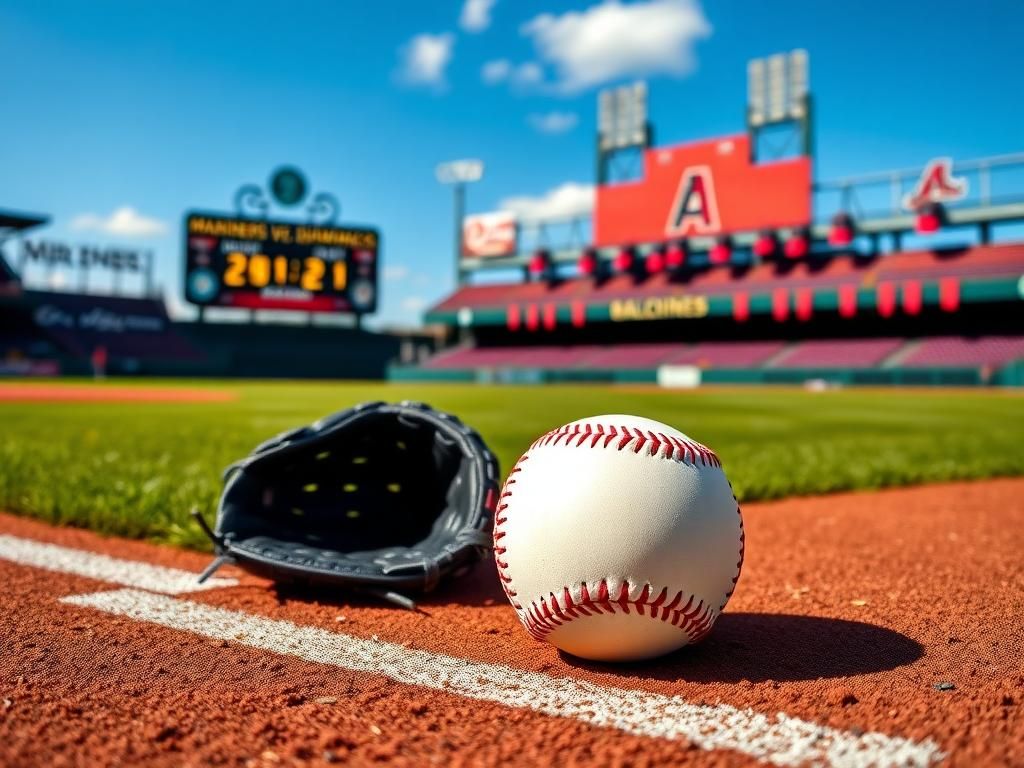 Flick International A vibrant baseball field scene with a new baseball glove and ball, symbolizing MLB trades.