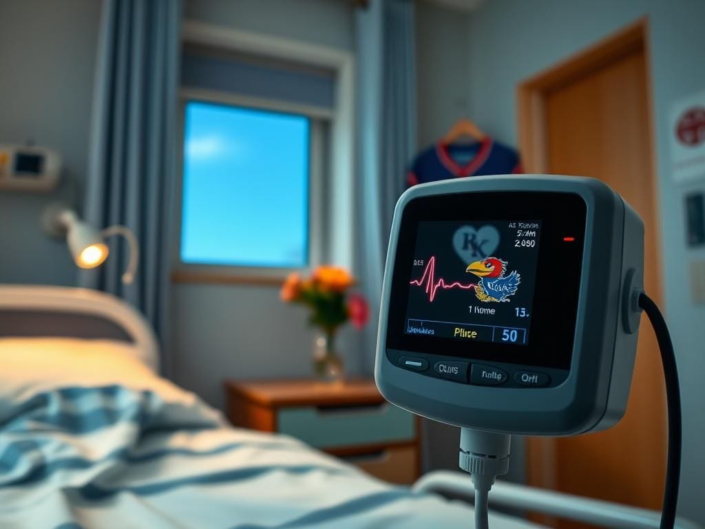 Flick International Hospital room with a heart monitor and cheerful decor symbolizing recovery
