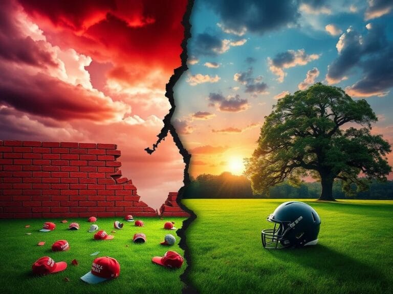 Flick International Abstract representation of Georgia's political landscape with contrasting elements of conflict and hope