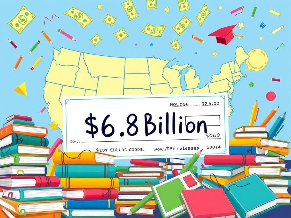 Flick International Illustration of educational items symbolizing federal fund release