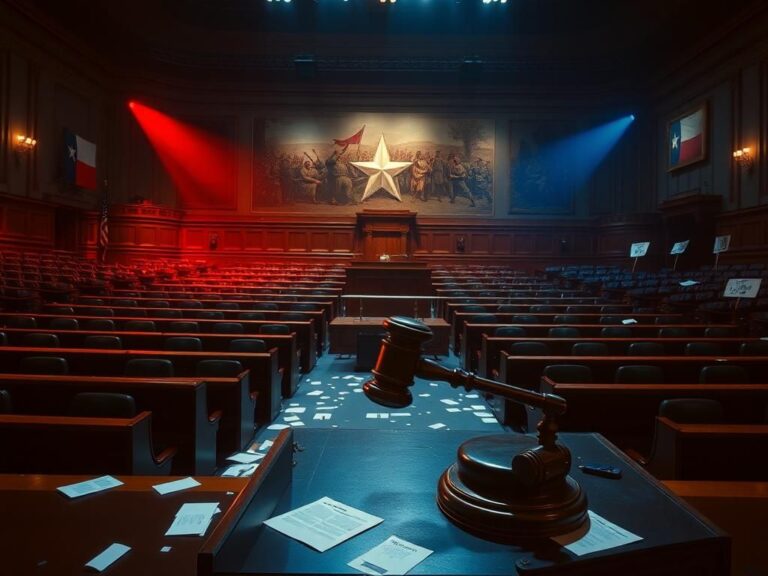 Flick International Chaotic scene inside a legislative chamber during a contentious hearing