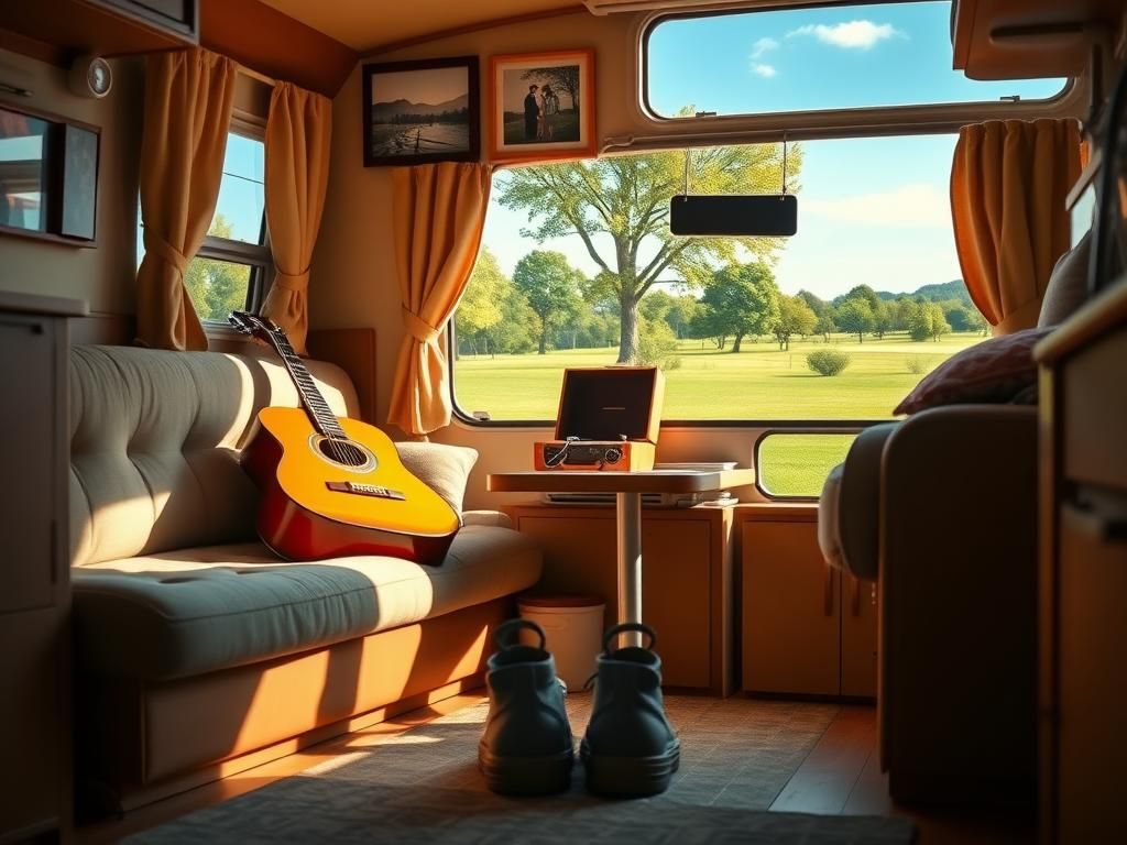 Flick International Kelly Osbourne sharing a joyful moment with her late father Ozzy Osbourne inside a cozy RV