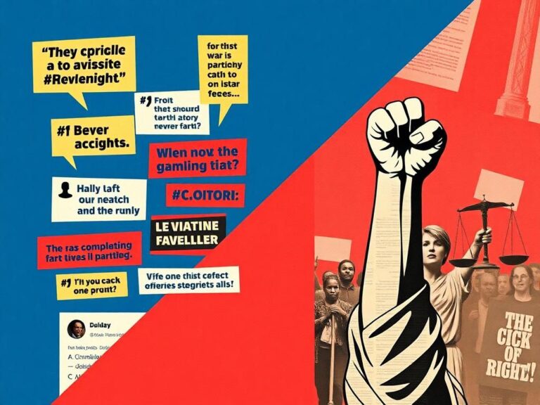 Flick International Abstract representation of political and civil rights themes illustrating Al Sharpton's response to Trump's accusations