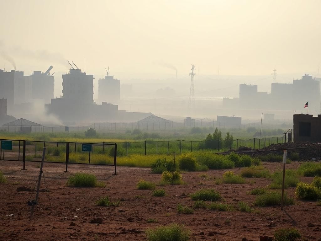 Flick International A striking landscape of the Gaza Strip illustrating humanitarian zones amid conflict