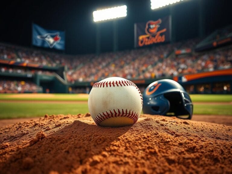 Flick International Baseball resting on the dirt of the pitcher's mound after a 96 mph fastball incident