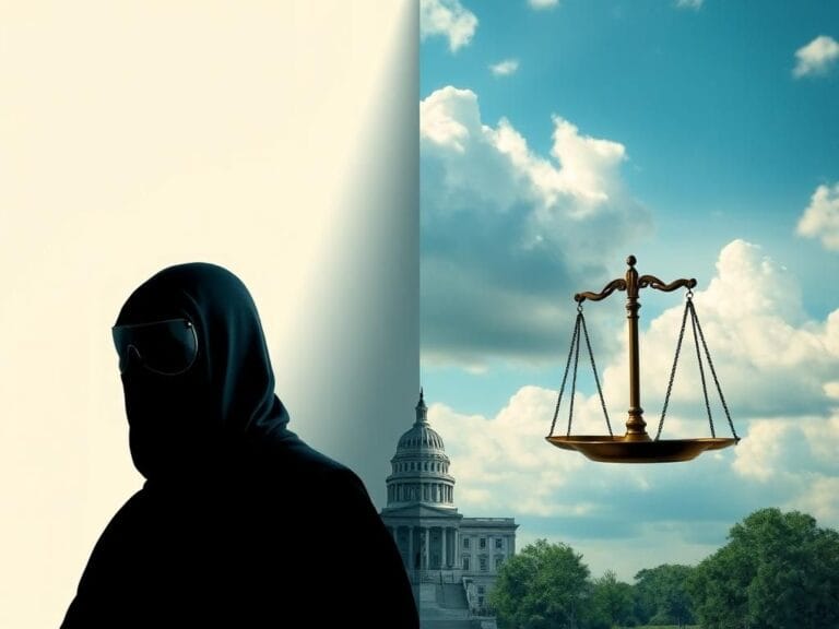 Flick International Conceptual artwork contrasting masked authority with vibrant community imagery