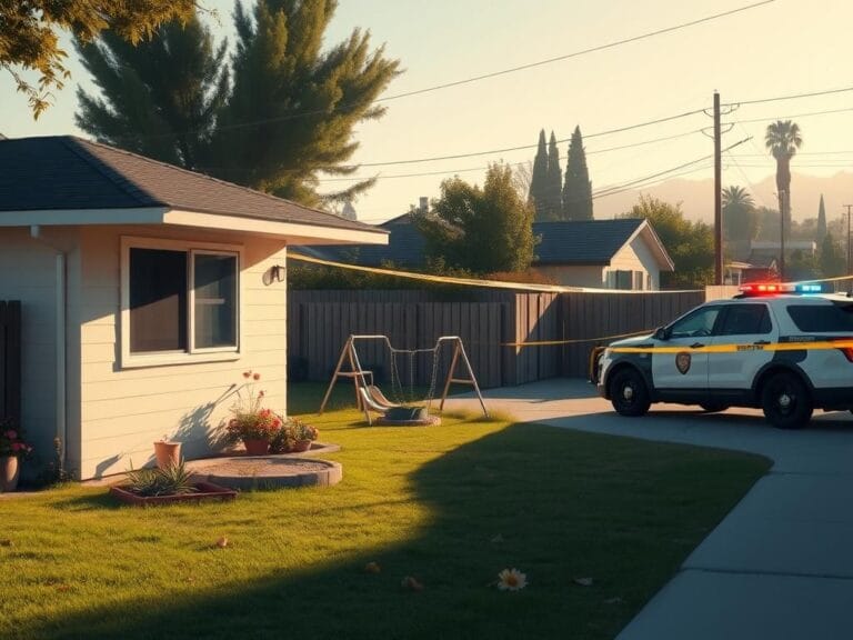 Flick International A quiet residential daycare in Granada Hills with police tape marking the scene of a recent shooting