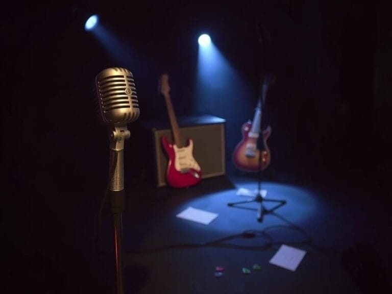 Flick International A vintage microphone symbolizing the legacy of Paul Mario Day, original Iron Maiden singer.