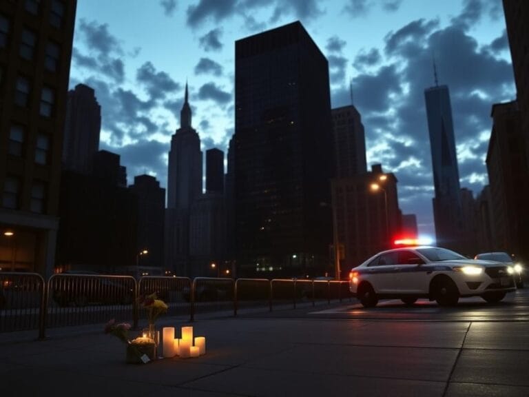Flick International Empty midtown Manhattan street at dusk memorializing tragedy