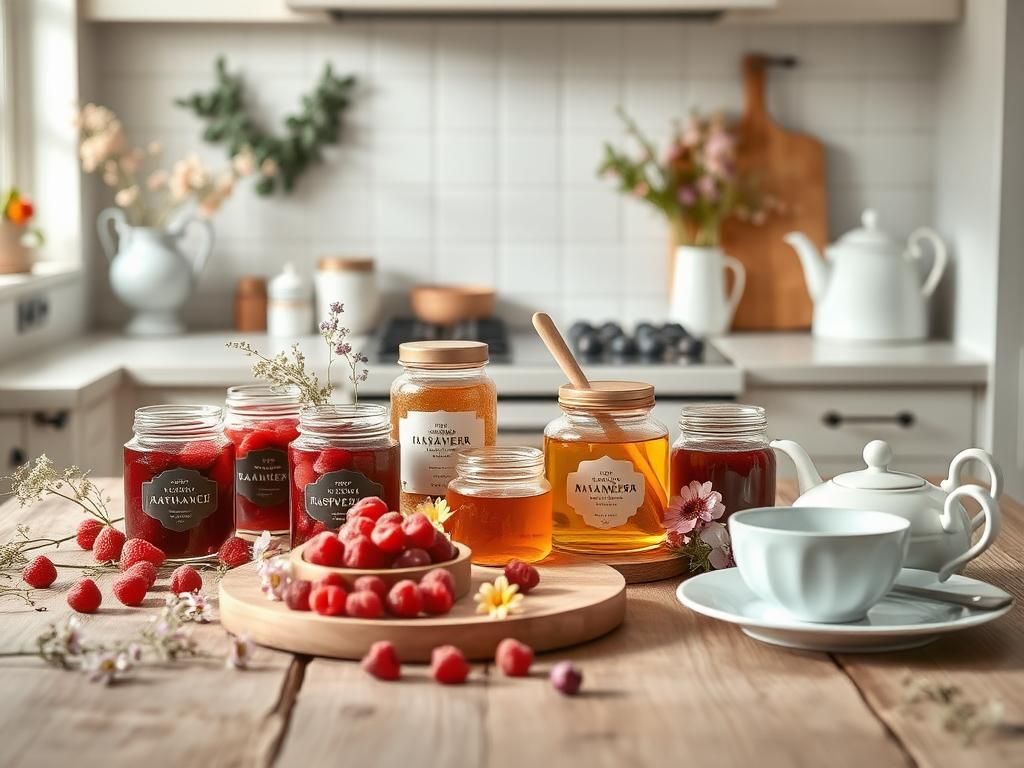 Flick International A serene kitchen scene featuring elegant kitchenware and artisanal ingredients
