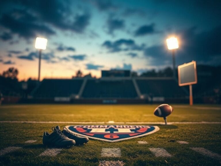 Flick International Abandoned cleats on a football field symbolizing Terry McLaurin's contract dispute
