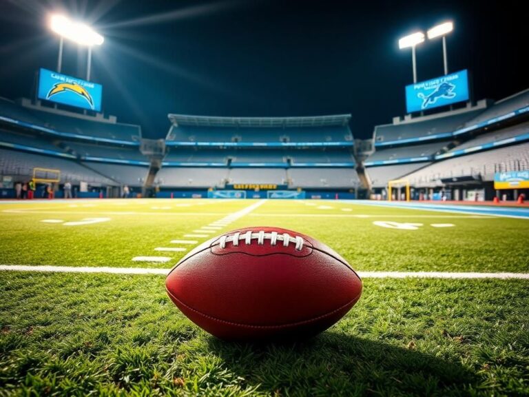 Flick International Vibrant night game atmosphere at the Hall of Fame Game featuring Chargers vs. Lions