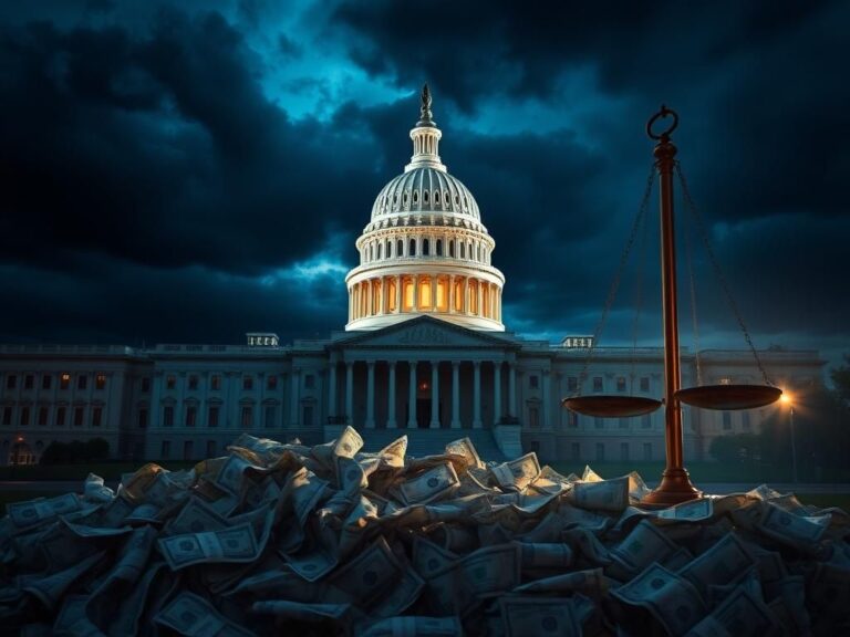 Flick International Dramatic view of the U.S. Capitol building at night surrounded by stormy skies