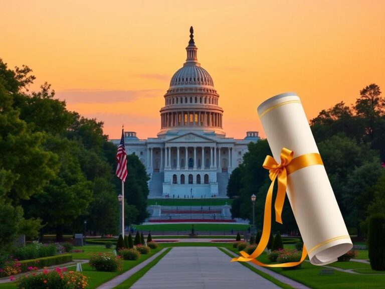 Flick International Grand view of the U.S. Capitol building at sunset with an American flag in the foreground