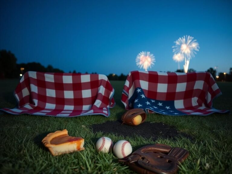 Flick International Empty red, white, and blue picnic blankets symbolize the Fourth of July amidst feelings of longing.