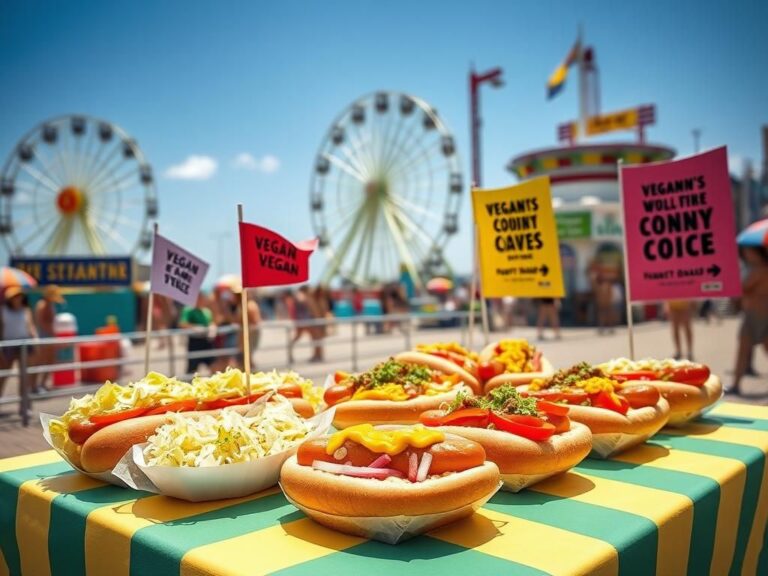 Flick International Colorful vegan hot dogs served at Nathan's Hot Dog Eating Contest