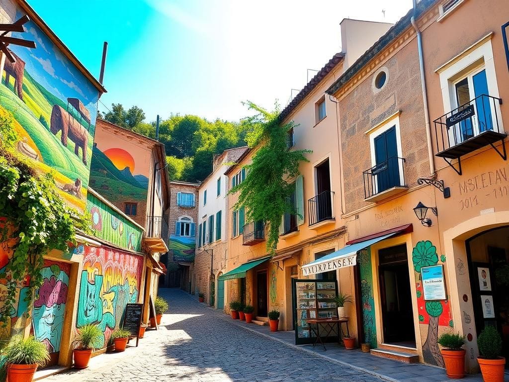Flick International Colorful murals depicting local life in Stornara, Puglia