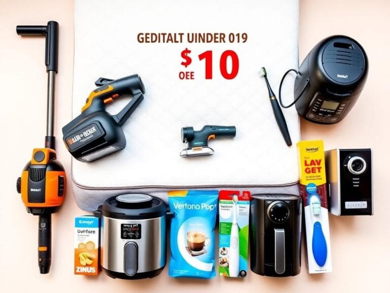 Flick International Vibrant flat lay of household gadgets under $100 for Amazon Prime Day