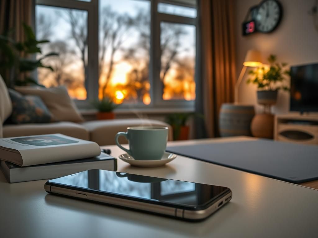 Flick International Cozy living room scene promoting digital detox