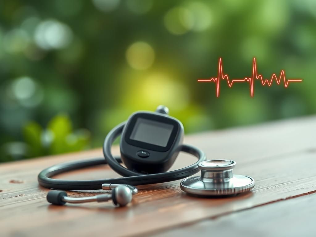 Flick International Close-up of a pacemaker device and stethoscope symbolizing heart health