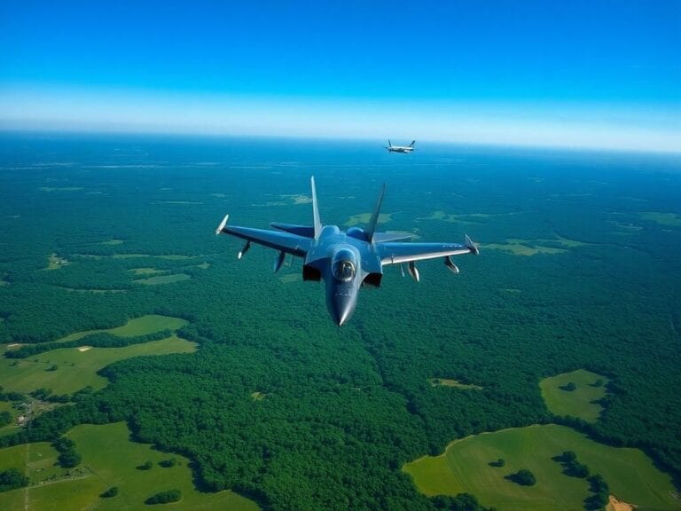 Flick International A NORAD jet intercepting a civilian plane over Bedminster, New Jersey