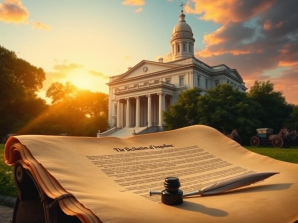 Flick International Historic Pennsylvania State House surrounded by greenery in the late 18th century