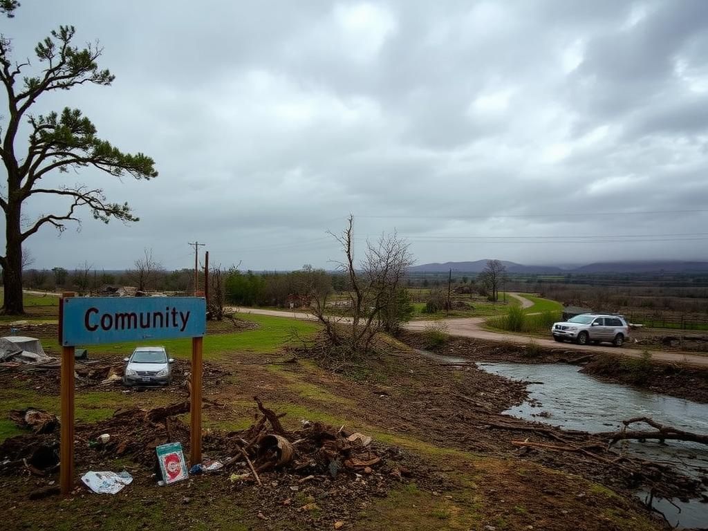 Flick International Devastated landscape in Texas' Hill Country after flash floods