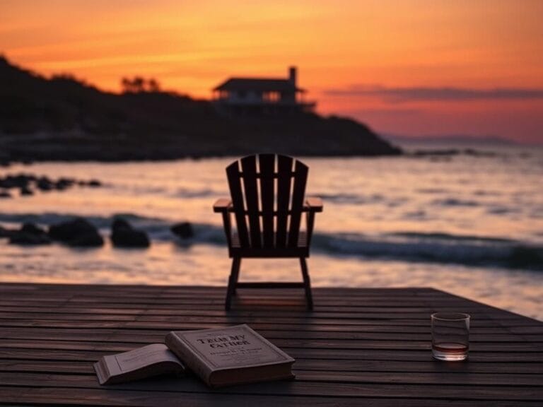 Flick International Silhouette of a luxurious Malibu home at sunset with ocean view