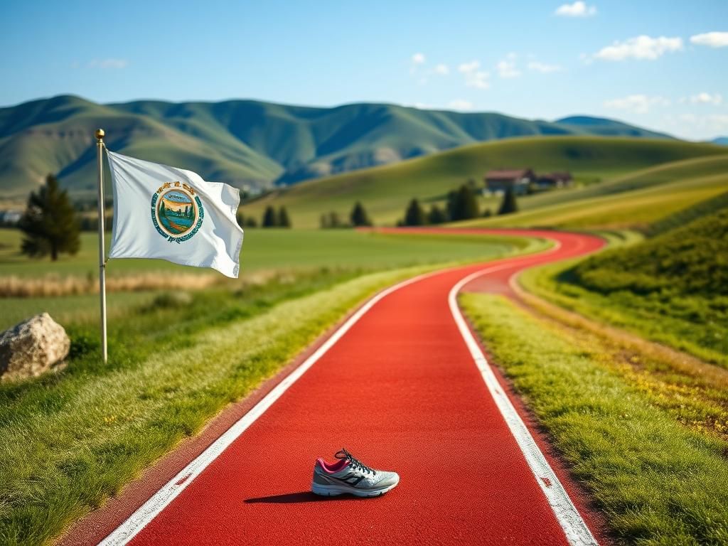 Flick International Serene women's cross-country running track in picturesque Idaho setting