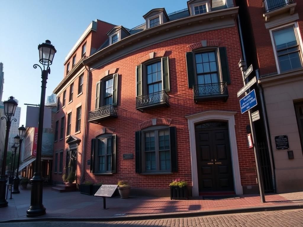 Flick International Historic Georgian-style building once owned by John Hancock in Boston's Blackstone Block