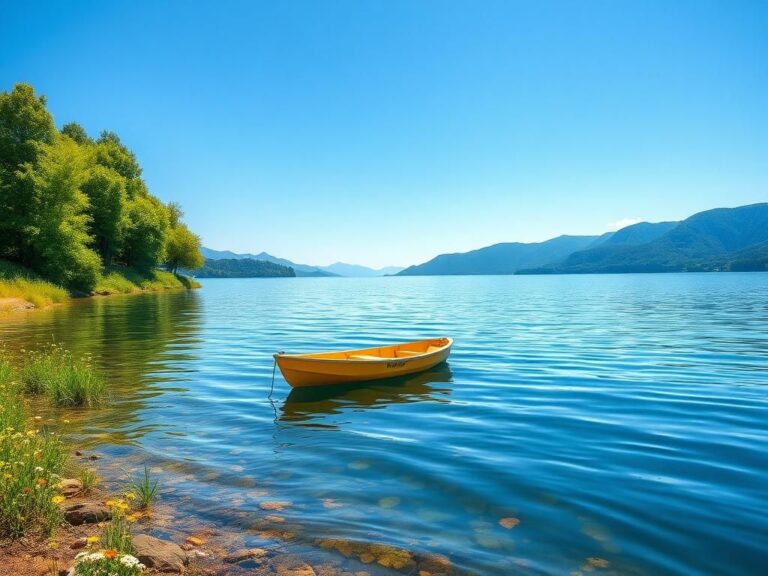 Flick International Colorful boat floating on calm waters without a life jacket